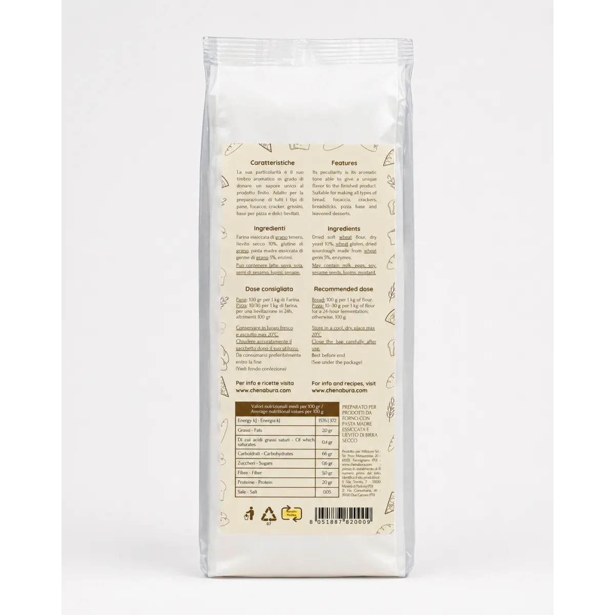 Retro Chenabura Pasta Madre essiccata con lievito
